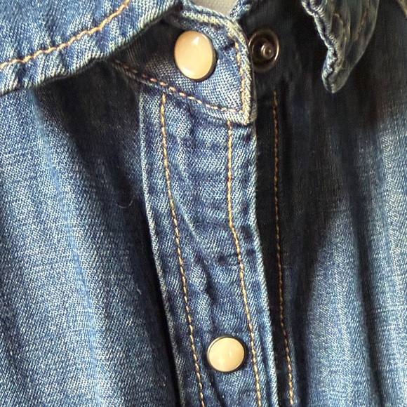 J. Crew Indigo Linen-Blend Jean Button-Down Shirt - Picture 3 of 6